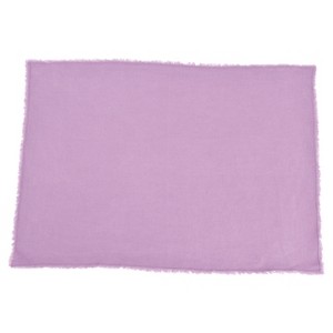 Fringed Design Stone Washed Placemats Lavender (Set of 4), Purple