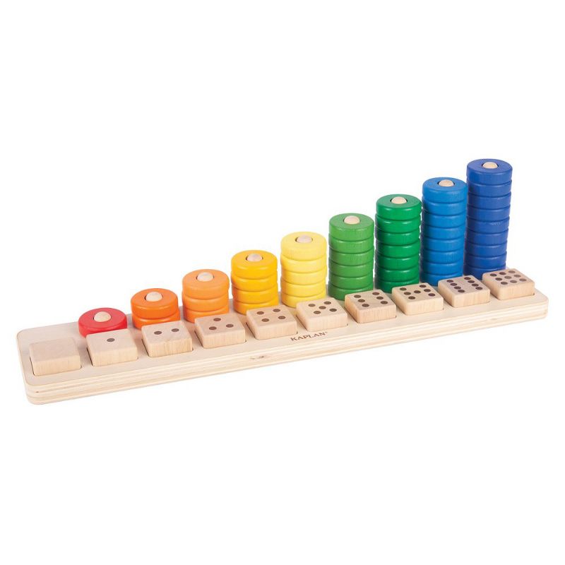 Kaplan Early Learning Co. Natural Wooden Stack and Sort Board, 3 of 4