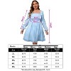 Coolmee Womens Plus Size Casual Square Neck Babydoll Mesh Puff Long Sleeve A-Line Mini Dress - 4 of 4