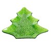 Transpac Glass 11.81 in. Green Christmas Fused Textured Tree Plate - 2 of 2