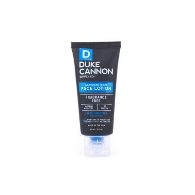 Duke Cannon Standard Issue Face Lotion Fragrance Free Oil Control - Trial Size - 2 fl oz