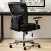 GlasFlength Seating Sets with Lumbar Support, Mesh Ergonomic Computer Chair with Arm and Wide Comfy Seat, for offices, Black, 26.77"*26.77"*42.32" - 2 of 4