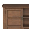 54" Solid Wood Tall Transitional TV Media Stand with Two Central Drawers, Ladder Framed Doors and Cord Management for Living Room and Bedroom - 2 of 4