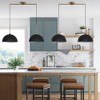 Nathan James (Set of 2) 2-Light Percy Modern Island Pendant Ceiling Fixtures Light Black/Gold - 2 of 4