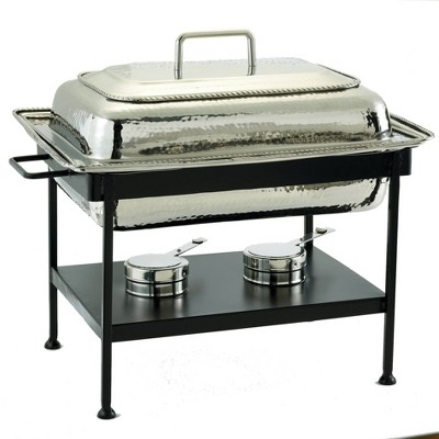 Old Dutch 8qt Stainless Steel Hammered Chafing Dish