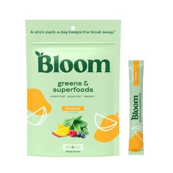 BLOOM NUTRITION Greens and Superfoods Powder Stick Pack - Mango - 5ct