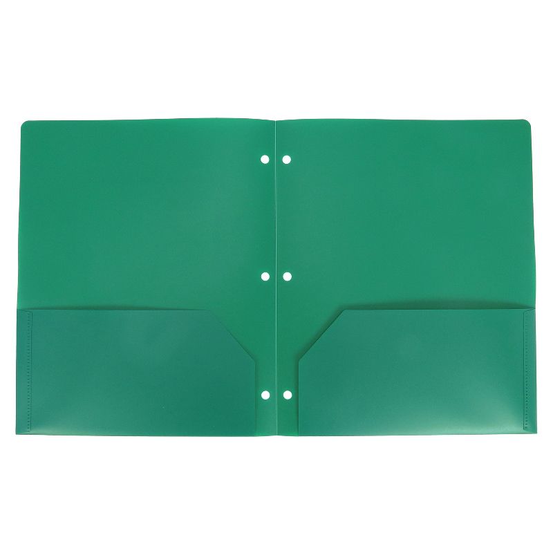 2 Pocket Plastic Folder Green - up &#38; up&#8482;, 3 of 5