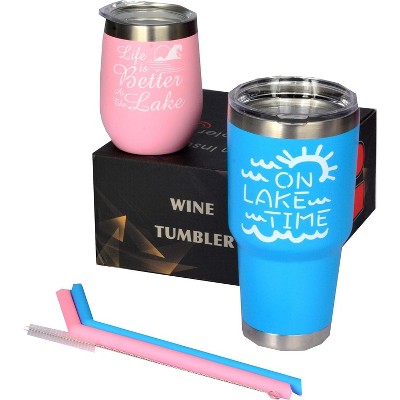 Meant2tobe 12 Oz 21st Birthday Gifts For Women Tumblers, White And Blue :  Target