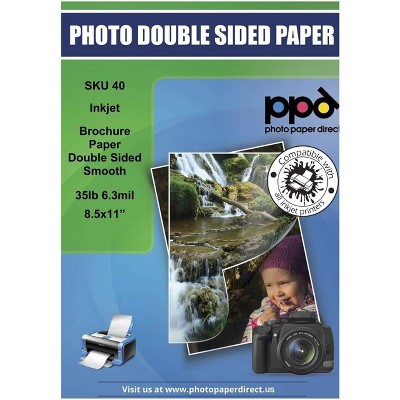 PPD Matte Double Sided Photo Paper (Brochure Paper) 8.5x11 100 sheets 130 gsm for Inkjet Printers