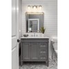 Grayson 3-Light Vanity Light - Contemporary Steel Fixture with Clear Glass and Inner Diffuser - 3 of 4