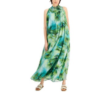 I.N.C International Concepts Womens Rio Rain Flounce Dress, Green, Small - 1 of 1