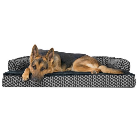 Furhaven Plush Decor Comfy Couch Orthopedic Sofa Style Dog Bed Jumbo Diamond Gray Target