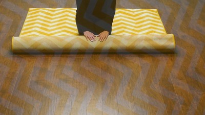 Nautical Luxe Blue Synthetic 27" Indoor/Outdoor Area Rug