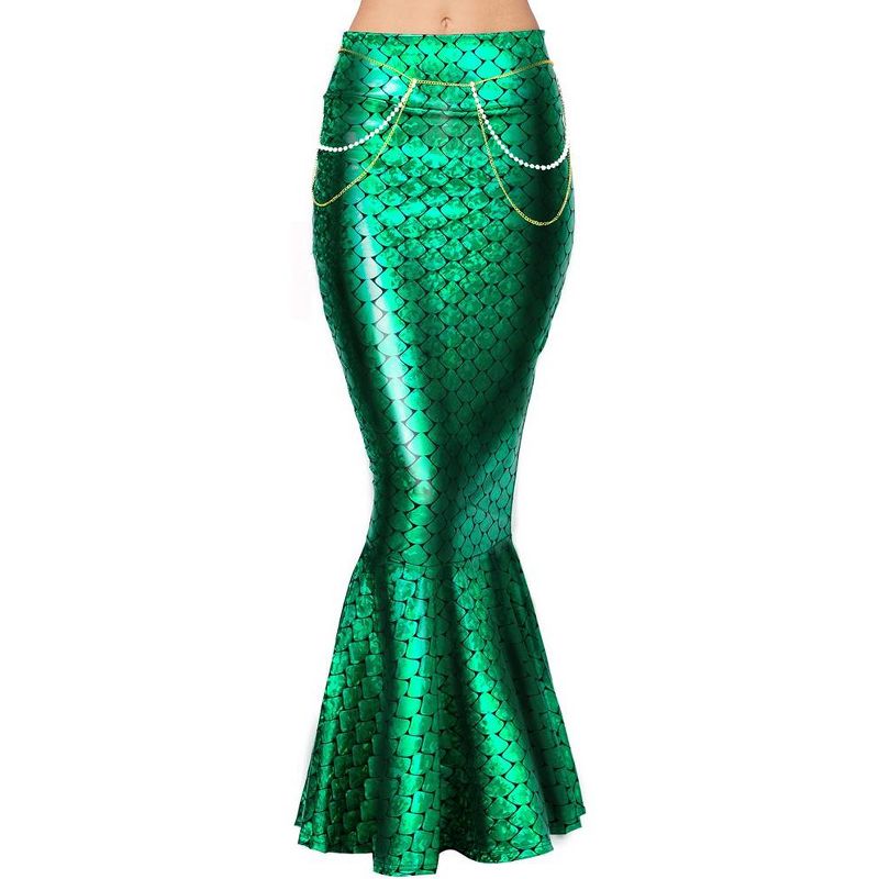 Syncfun Mermaid Costume For Women Metallic Hologram Shiny Mermaid Skirt Costume Adult Role Play 3 Sizes, 2 of 9