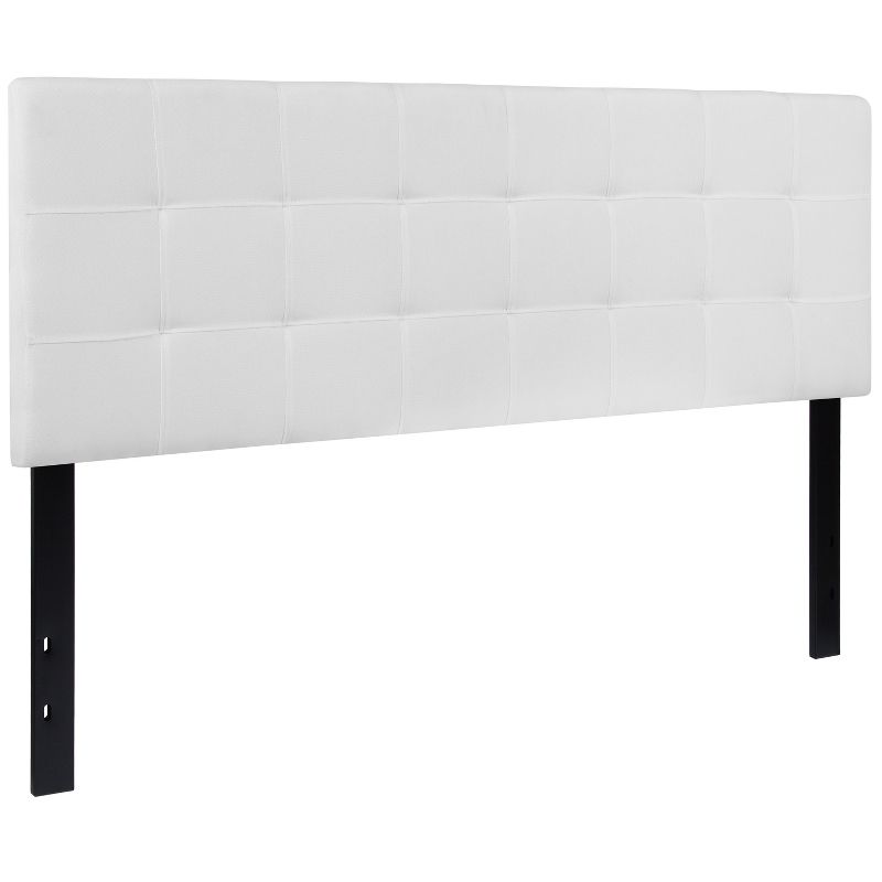 Flash Furniture Bedford Tufted Upholstered Queen Size Headboard in White Fabric, 4 of 10