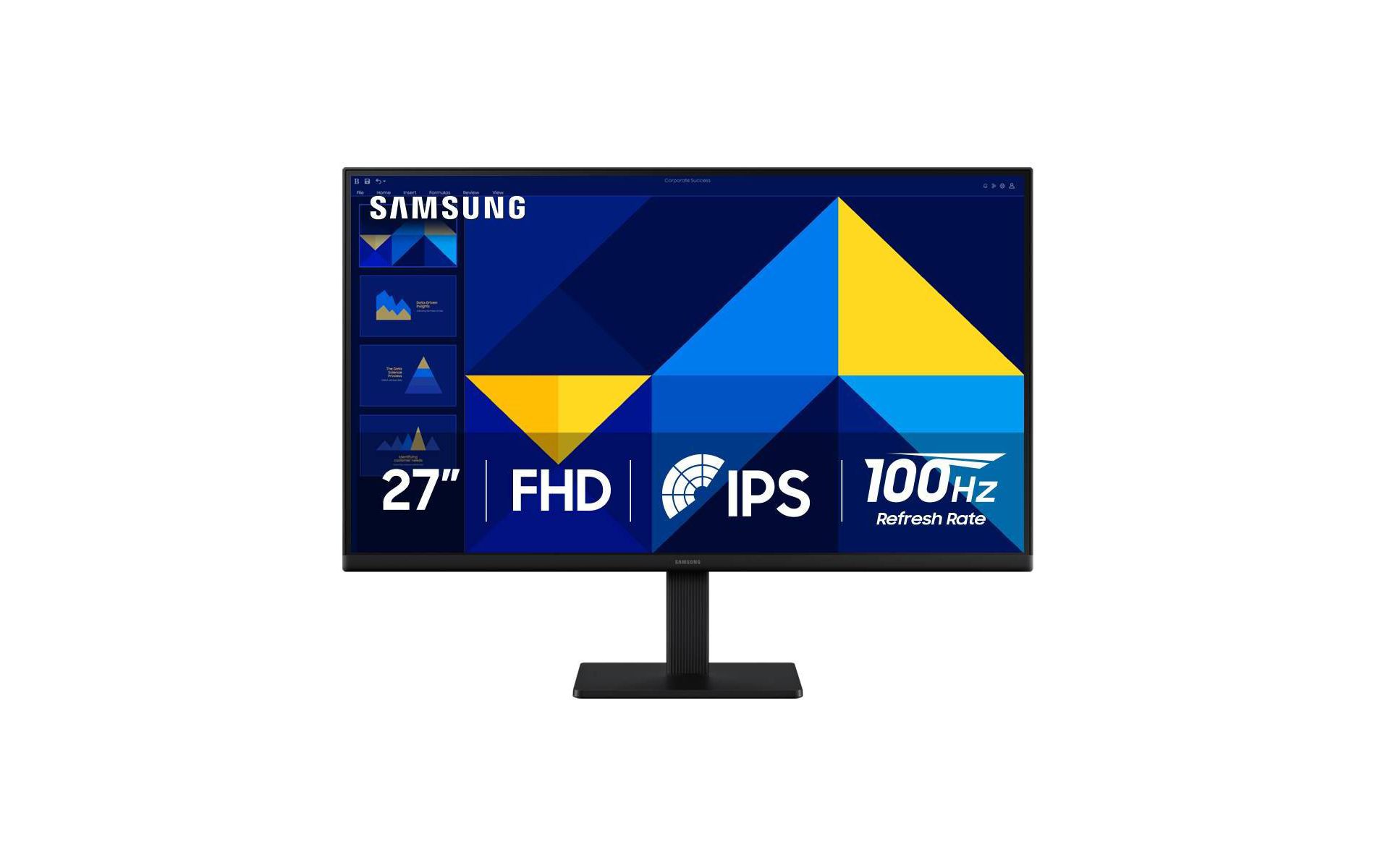 Samsung 27" S3 FHD IPS 100Hz Monitor: Home Adjustable Tilt Display