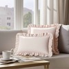 REGALWOVEN Scalloped Trim Outdoor Throw Pillow Covers for Sofa Living Room Home Decor 1 Pc - 2 of 4