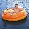 Bestway Hydro-Force Sunkissed Inflatable PVC Clasp N Go Inner Tube Ring Float Tube for Pool, Lake, River, Beach, 4 Pack, Orange and Yellow - 3 of 4