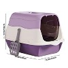 LunaLulinlk Giant cat litter box with lid large size, fully enclosed cat litter box cat toilet, scoop with lid - 2 of 4