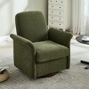 Swivel Barrel Accent Chair with Solid Wood Base & Comfortable Cushion for Living Room, Bedroom-Baofuwish - 3 of 4