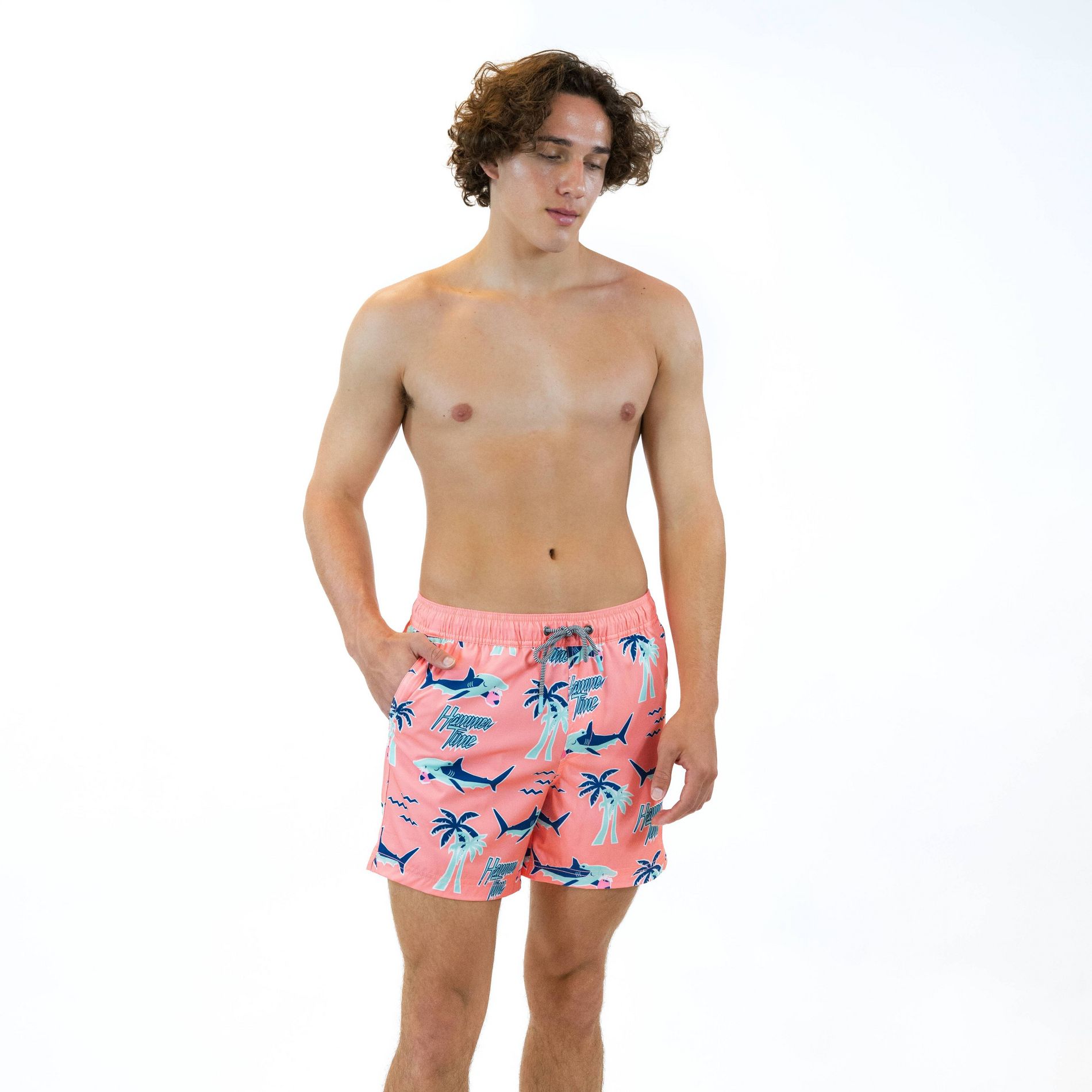 Party Pants Men's Hammertime Party Swim Shorts - Pink