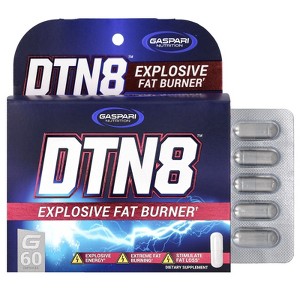 Gaspari Nutrition DTN8: Explosive Fat Burner, Natural Energy and Mental Focus, Adrenal and Stress Support, 60 Capsule - 1 of 4