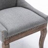 Sapphtopaz Dining Chairs Set of 2 Ultra Side Thick Upholstered Chair with Wood Legs and Nailhead Trim Chairs for Dining Room, Living Room - 3 of 4