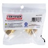 Certified Appliance Accessories® Dishwasher Elbow with Nut & Compression Ferrule, 3/4" FGH (Female Garden Hose) x 3/8" MIP (Male Iron Pipe) in Gold - 2 of 4