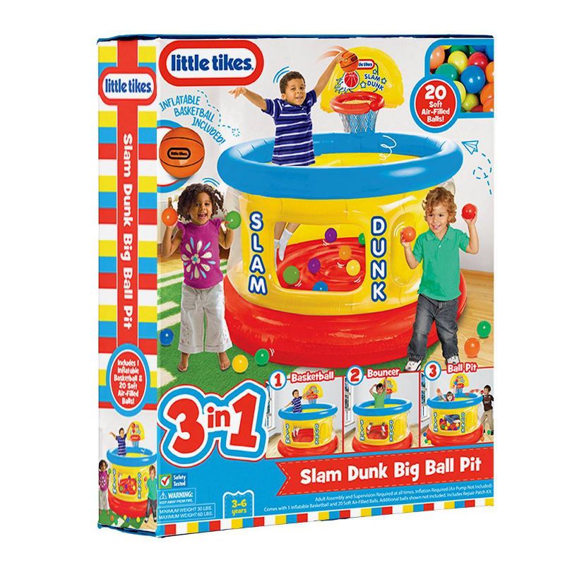 Little Tikes Slam Dunk Big Ball Pit with 20 Air-Filled Balls, 1 of 7