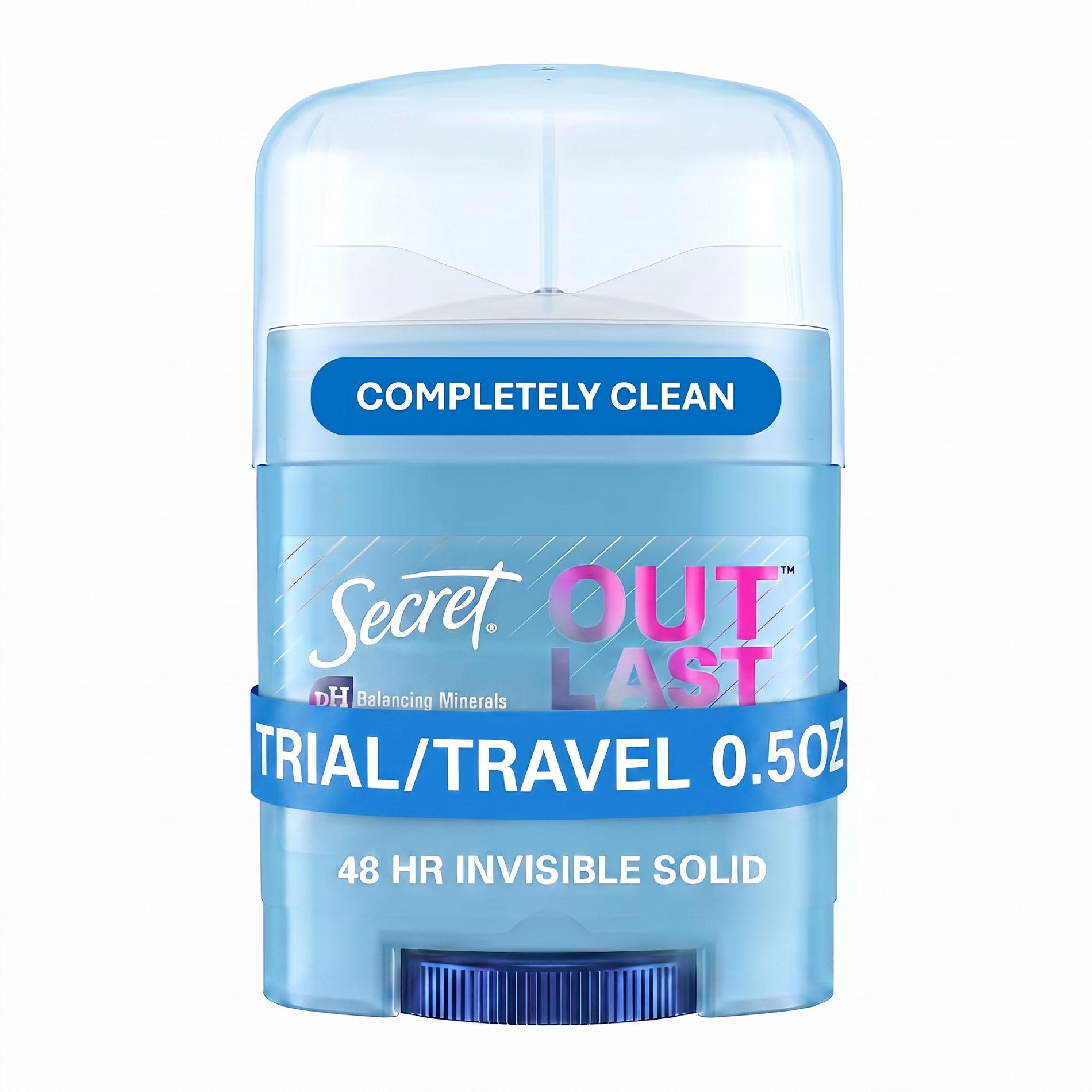 Secret Outlast Xtend Completely Clean Mini Invisible Solid Antiperspirant and Deodorant - Travel Size - 0.5oz