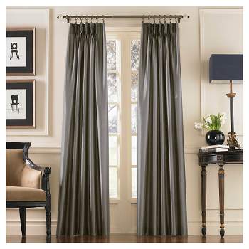 1pc 30"x108" Light Filtering Marquee Lined Window Curtain Panel Gray - Window Curtainworks
