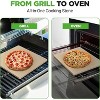 NutriChef Baking Stone for Pizza - 12.8” x 12.8” Durable and Safe Cooking Stone for BBQ Grill and Oven, Thermal Shock Resistant Grilling Stone - 3 of 4