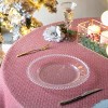 ChicFurnit Dining Plates 8 PCS Plastic Plates Decorative Dinner Plate Dinnerware Sets Dish Set for Home Kitchen and Party Use, Clear, 13"*13"*0.8" - 2 of 4