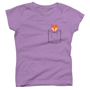 Girl's Design By Humans Fox Pocket By radiomode T-Shirt - 1 of 3