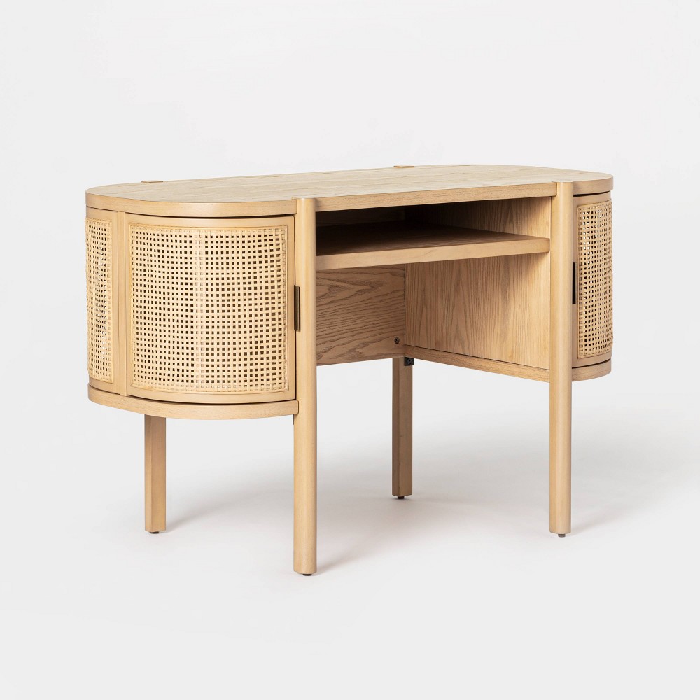 Portola Hills Caned Desk Natural - Threshold designed with Studio McGee
