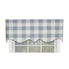 Grande Check Regal Style 3" Rod Pocket Valance 50" x 17" Blue by RLF Home - 2 of 4