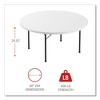 Alera Round Plastic Folding Table, 60" Diameter x 29.25h, White - 2 of 4