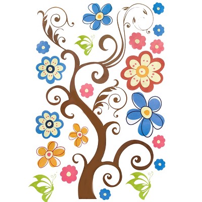 Slickblue Sheep & Tree Wall Decals 23.6x35.9 inch – Fun Nature-Inspired Vinyl Art for Living Room & Bedroom