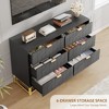 homfan Dresser for Bedroom, Wide Dresser Organizer, Drawer with Golden Metal Handle, Modern Chest of Drawers for Closet, Hallway, Living Room - 4 of 4
