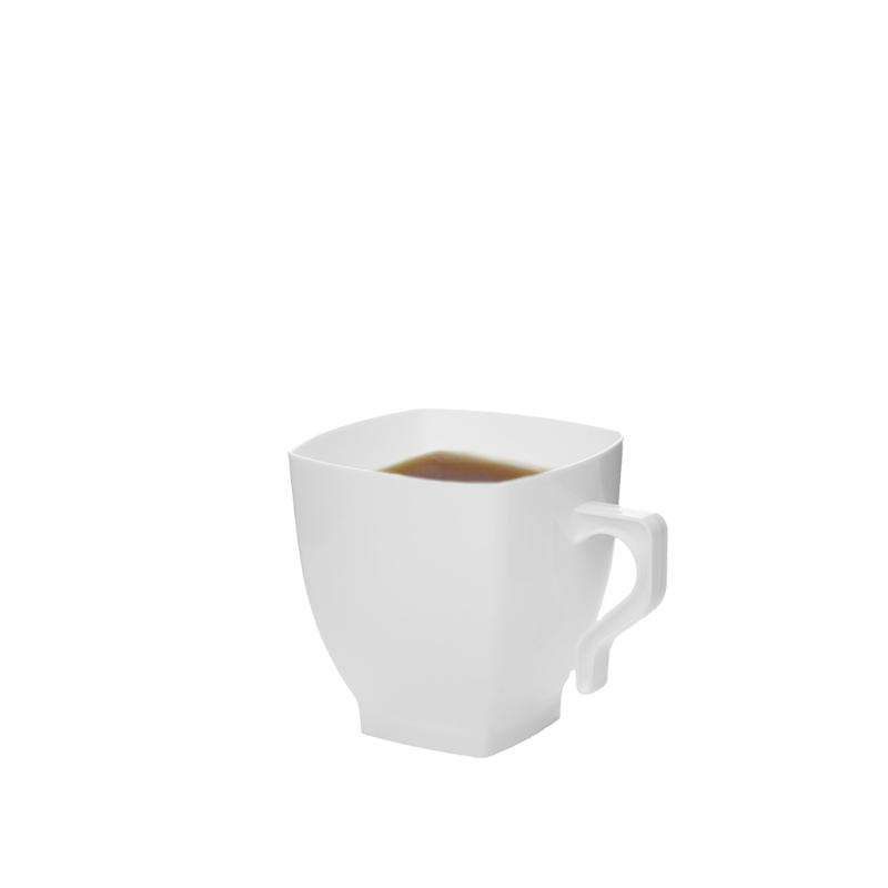 Smarty Had A Party 2 oz. White Square Plastic Mini Coffee Tea Cups (240 Cups), 2 of 3