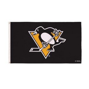 NHL PITTSBURGH PENGUINS 3' x 5' Outdoor Durable Flag with Grommets, Heavy Duty Flag & Banner for Outdoor Garden Patio, Indoor Wall Decor Flag - 1 of 4