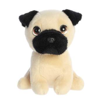 Aurora Small Preston Pug Petites Expressive Stuffed Animal Brown 6.5"