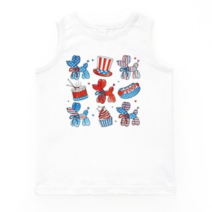 The Juniper Shop Patriotic Balloon Animal Chart Youth Tank Top - 1 of 4