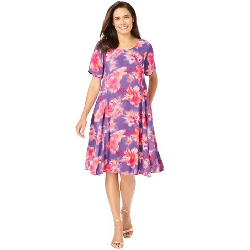 Woman Within Women's Plus Size Short Crinkle Dress - image 1 of 4