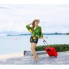 HAPPY BAY Women's Open Front Summer Beach Bikini Cardigan Swimsuit Coverups Beachwear Mini Bathing Suit Duster for Women L-XL Green, Leaf - 3 of 4