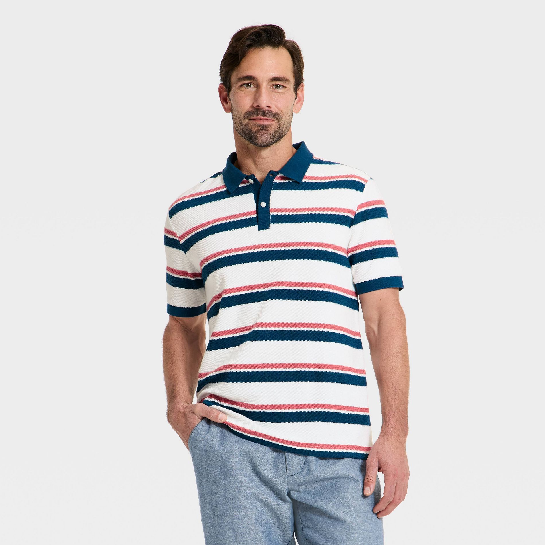 Men's Vintage Striped Polo Shirt - Goodfellow & Co™