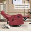 Ridstar Faux Leather Massage Accent Chair with Rocking & Swivel Function for Living Room-Red - 2 of 4