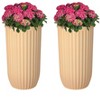 Tall Planter, Square Planter Set of 2, Large Indoor/Outdoor Flower Pots with Drainage Holes, Water Level Monitor & Wheels for Patio, Balcony, Garden - 2 of 4