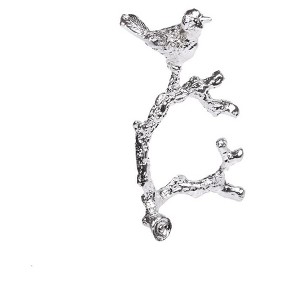 Classic Touch Set of 4 Silver Bird Design Napkin Rings - 1 of 3