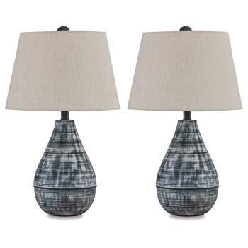 Signature Design by Ashley (Set of 2) Erivell Table Lamps Taupe/Black